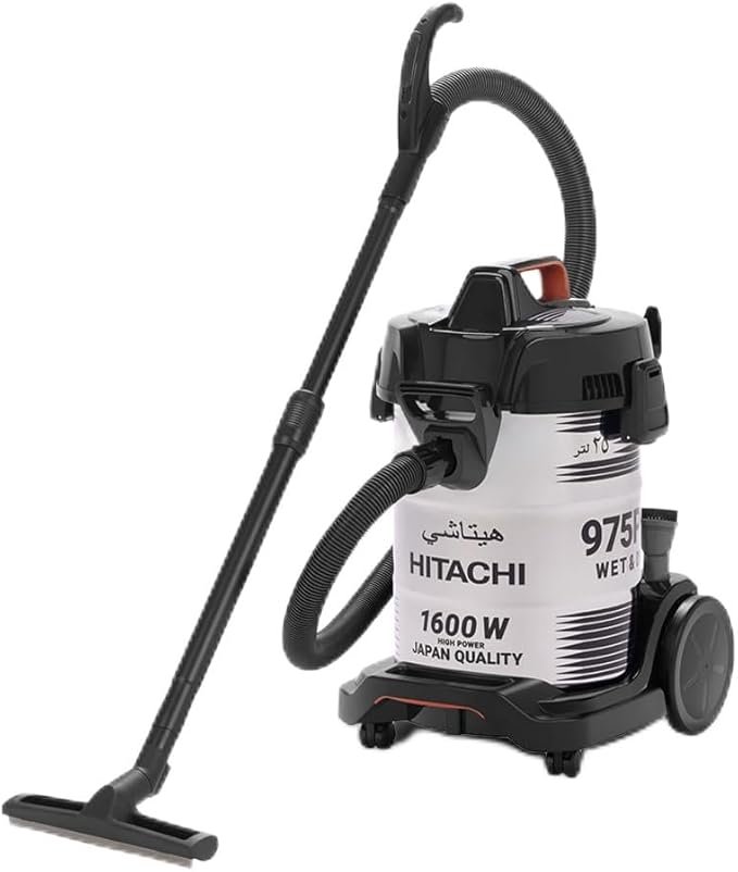 مكنسة جاف ورطب هيتاشي CV975 Inox مكنسة جاف ورطب هيتاشي 1600 واط 25 لتر ستانلس ستيل
