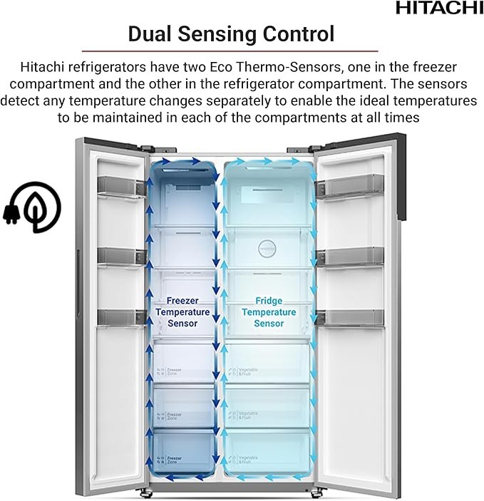 ثلاجة دولابي هيتاشي dual sensing
