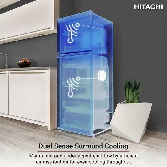 ثلاجة هيتاشي 13 قدم Dual Sense Surround Cooling