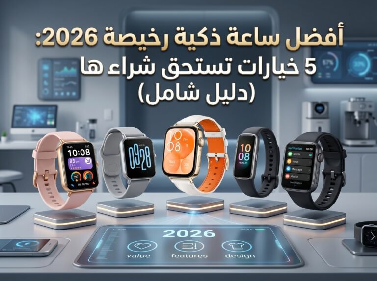 أفضل ساعة ذكية رخيصة 2026: 5 خيارات تستحق شراءها (دليل شامل)