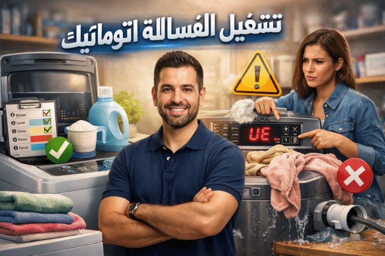 طريقة تشغيل الغسالة الفوق اتوماتيك صح 100% وتفادي أشهر الأخطاء
