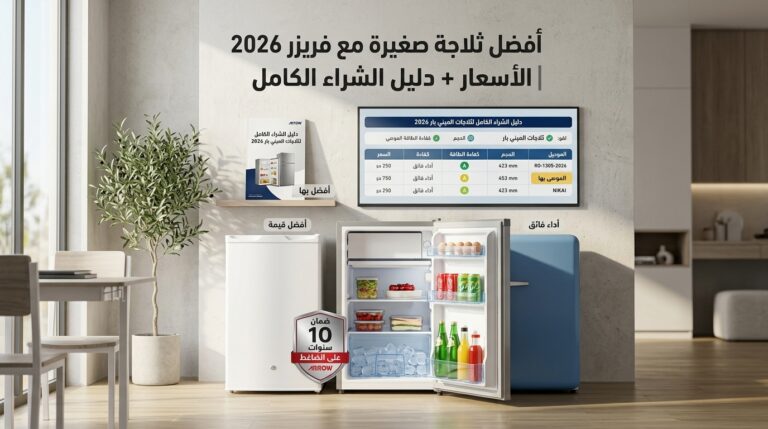 دليل شامل لاختيار أفضل ثلاجة صغيرة مع فريزر في 2026 (الأسعار، المقارنة، النصائح)