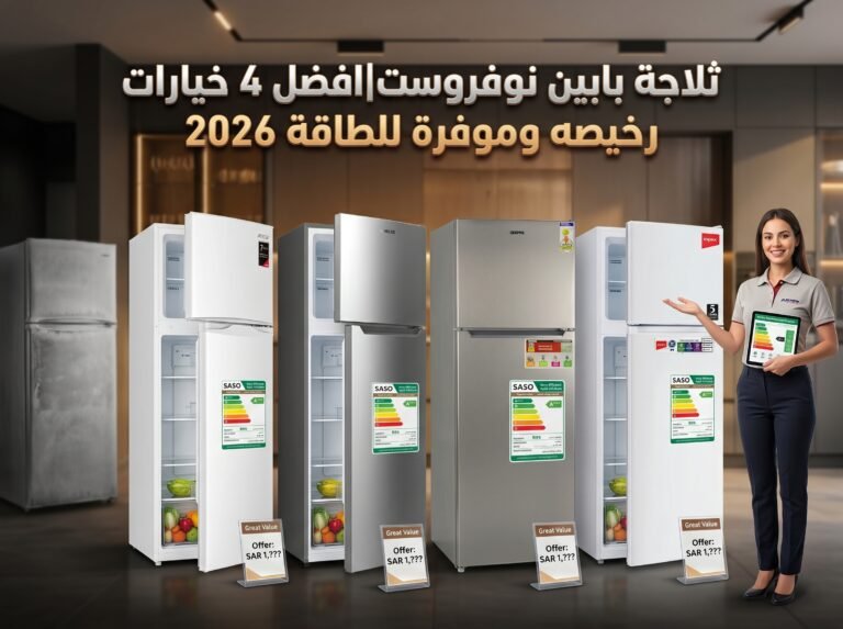 ثلاجة بابين نوفروست|افضل 4 خيارات رخيصه وموفرة للطاقة 2026