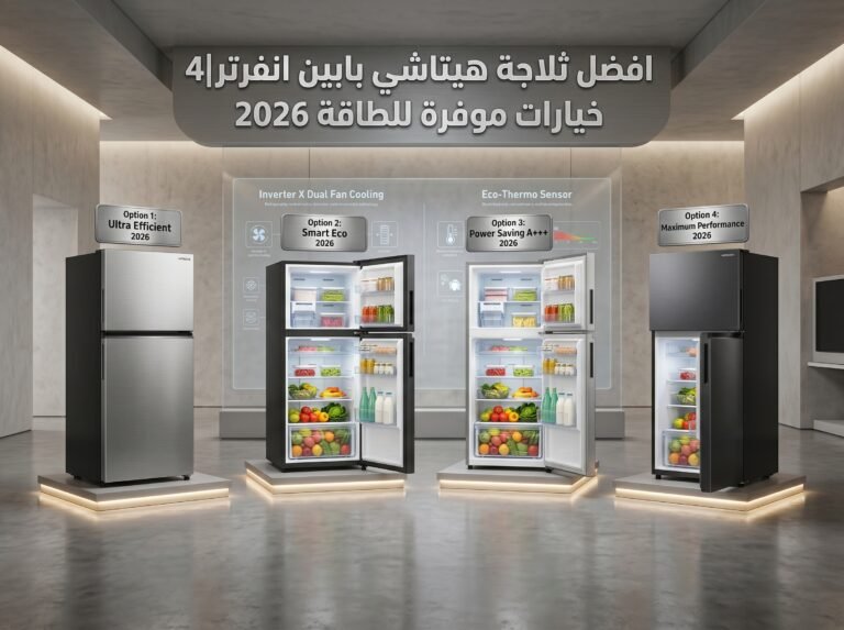 افضل ثلاجة هيتاشي بابين انفرتر|4 خيارات موفرة للطاقة 2026