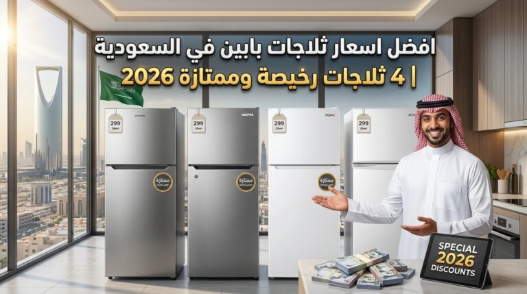 افضل اسعار ثلاجات بابين في السعودية | 4 ثلاجات رخيصة وممتازة 2026