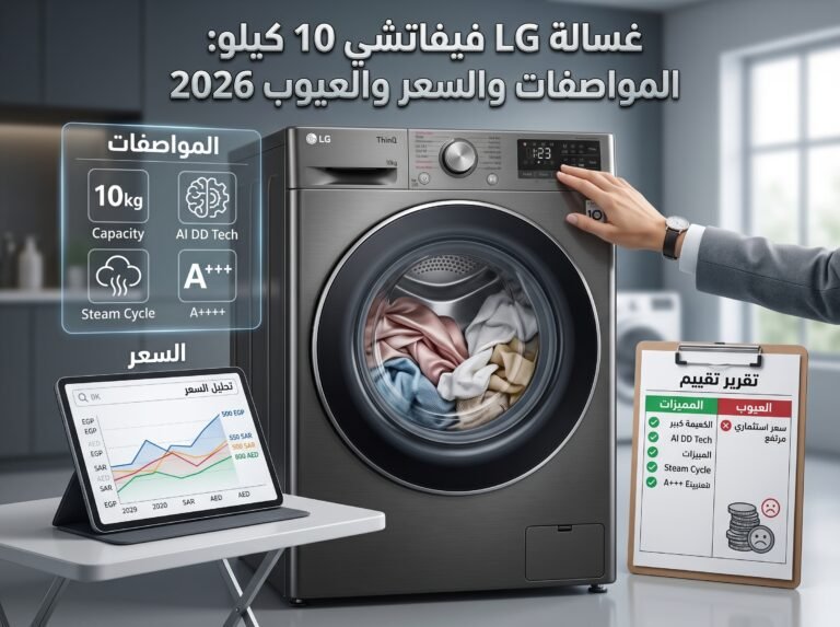 غسالة LG فيفاتشي 10 كيلو: المواصفات والسعر والعيوب 2026