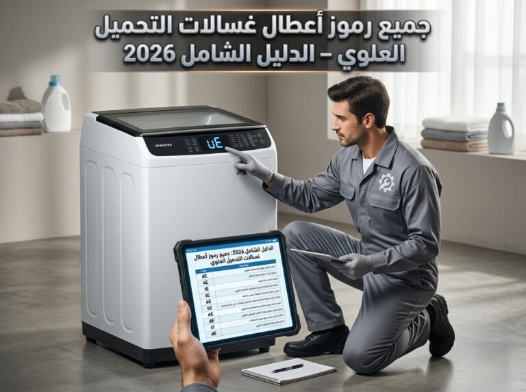 جميع رموز أعطال غسالات التحميل العلوي – الدليل الشامل 2026