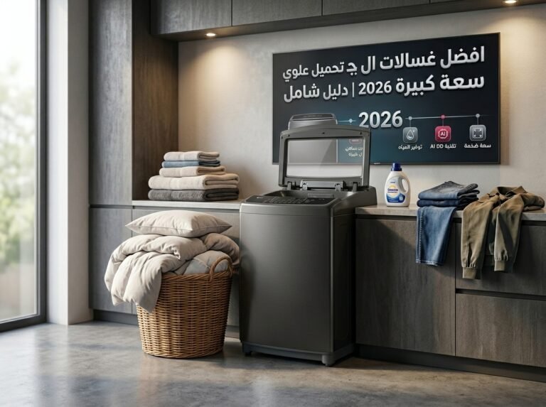 افضل غسالات ال جي تحميل علوي سعة كبيرة 2026 | دليل شامل