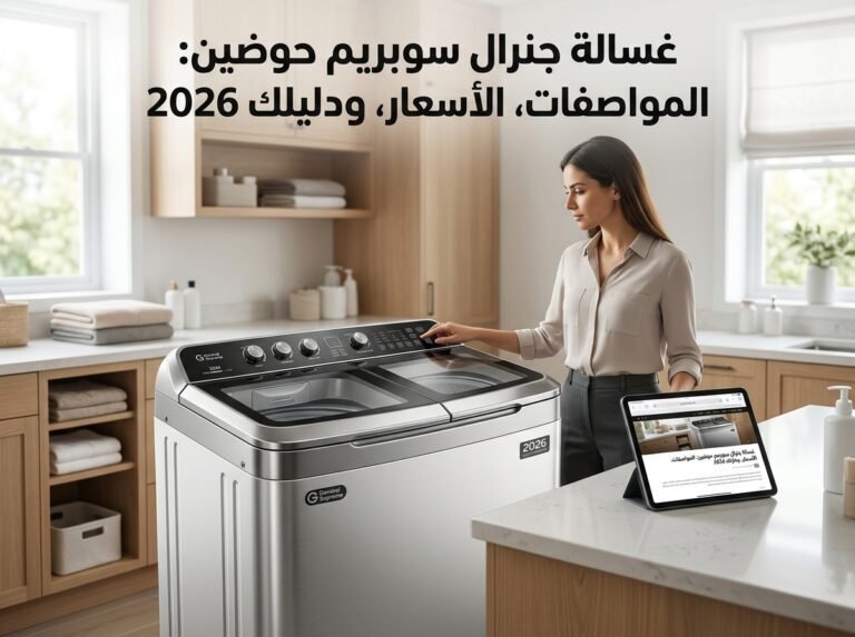 غسالة جنرال سوبريم حوضين: المواصفات، الأسعار، ودليلك 2026