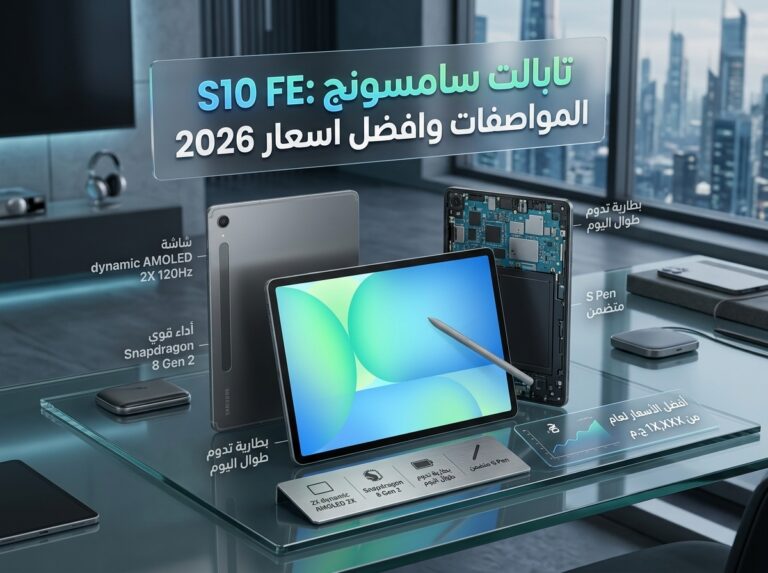 تابلت سامسونج S10 FE: المواصفات وافضل اسعار 2026
