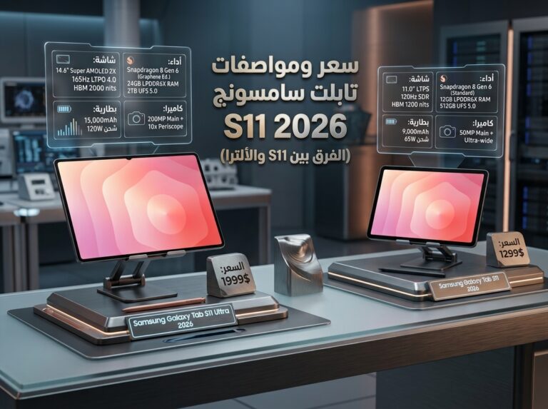 سعر ومواصفات تابلت سامسونج S11 2026 (الفرق بين S11 والألترا)