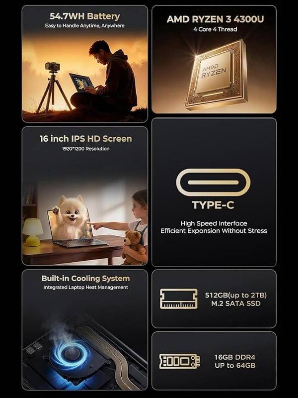 افضل لابتوب قيمنق رخيص - كايجر LX16 Pro
