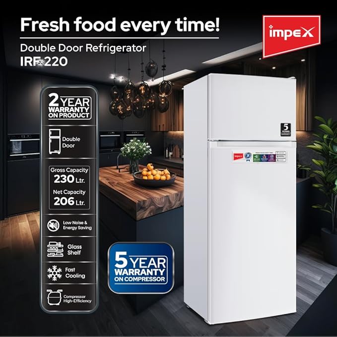 ثلاجة بابين امبيكس IRF 220 المواصفات
