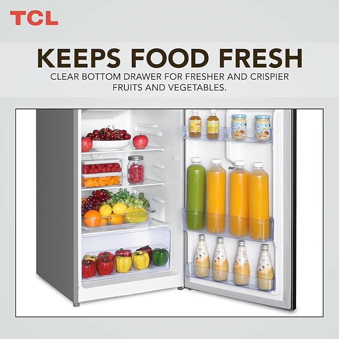 ثلاجة TCL بابين 9 قدم داخل