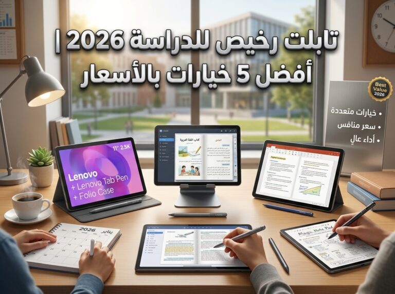 تابلت رخيص للدراسة 2026 | أفضل 5 خيارات بالأسعار