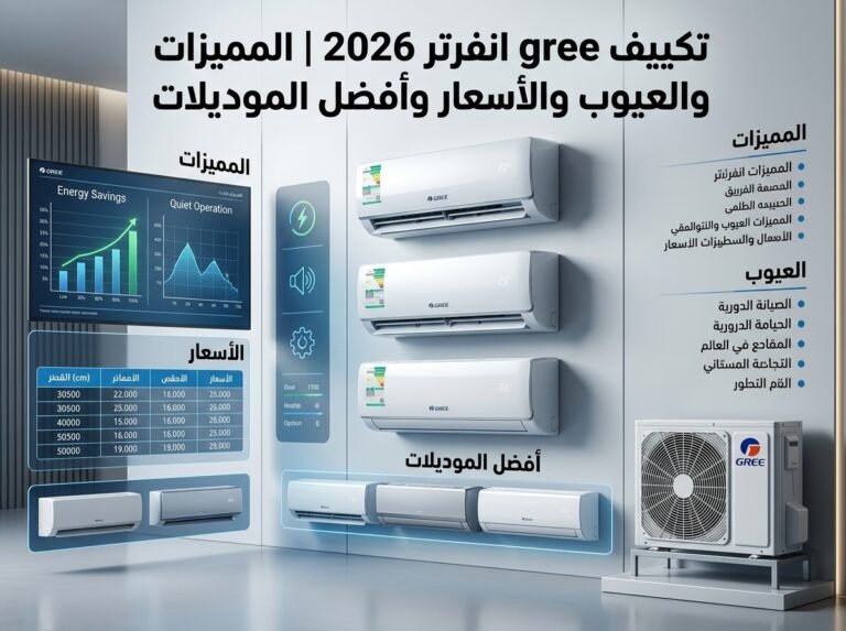 تكييف gree انفرتر 2026 | المميزات والعيوب والأسعار وأفضل الموديلات