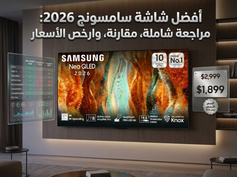 شاشة سامسونج 2026 (دليل شامل بعد التجربة والمقارنة)