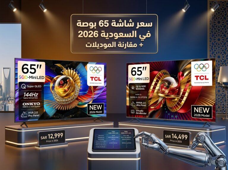 سعر شاشة TCL 65 بوصة في السعودية – مقارنة شاملة لكل الموديلات 2026