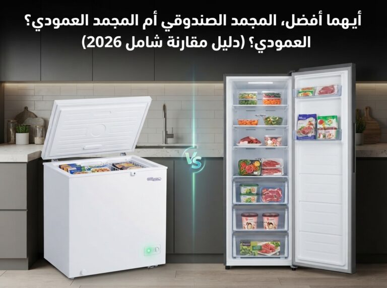 أيهما أفضل الفريزر الأفقي أم الرأسي؟ (دليل مقارنة شامل 2026)