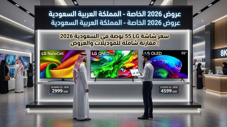 سعر شاشة LG 55 بوصة في السعودية (تحديث 2026)