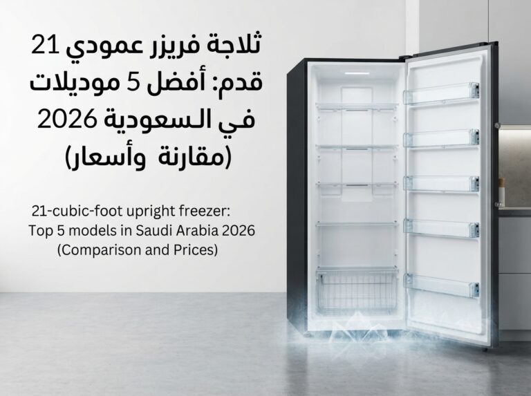 فريزر عمودي 21 قدم: أفضل 5 موديلات في السعودية 2026 (مقارنة وأسعار)