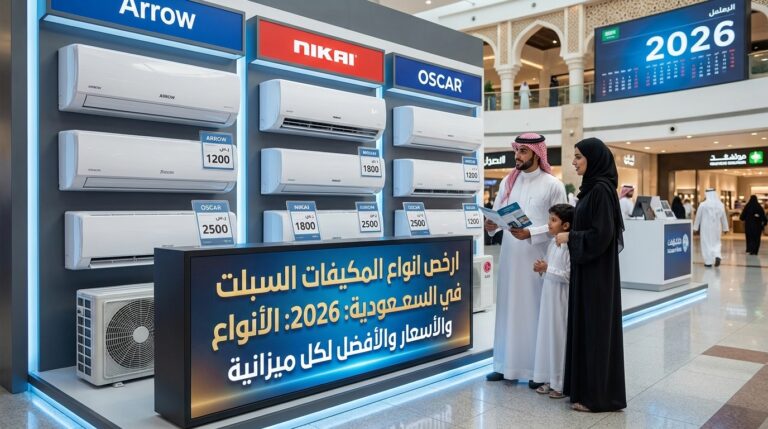 ارخص انواع المكيفات السبلت في السعودية 2026: الأنواع والأسعار والأفضل لكل ميزانية