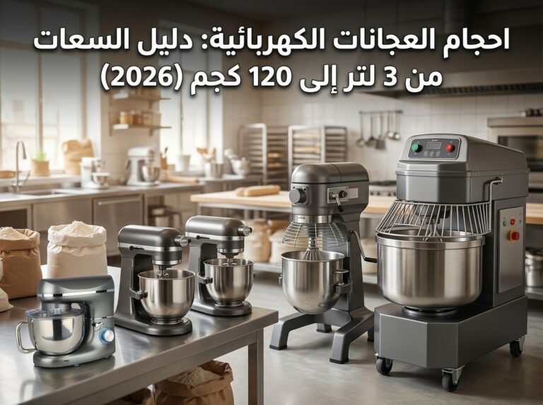 احجام العجانات الكهربائية: دليل السعات من 3 لتر إلى 120 كجم (2026)