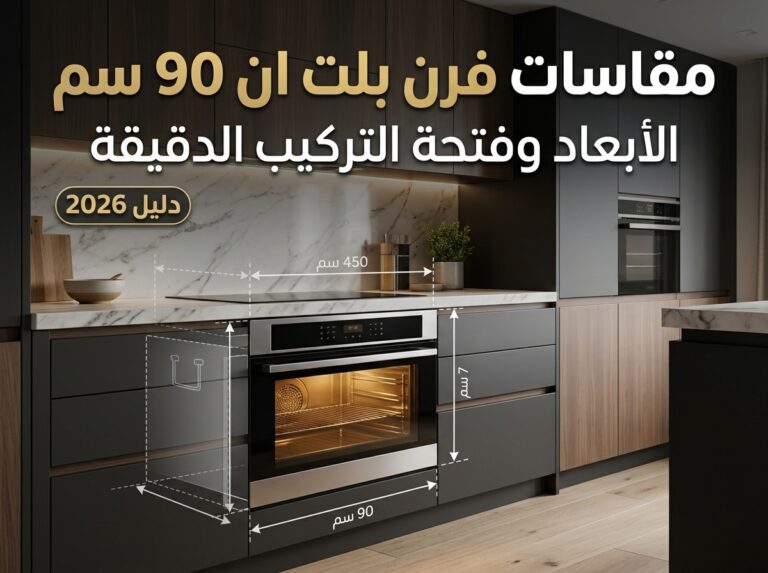 مقاسات فرن بلت ان 90 سم | الأبعاد الكاملة وفتحة التركيب قبل الشراء