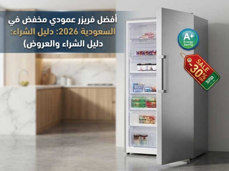 أفضل فريزر عمودي مخفض في السعودية 2026: دليل الشراء والعروض