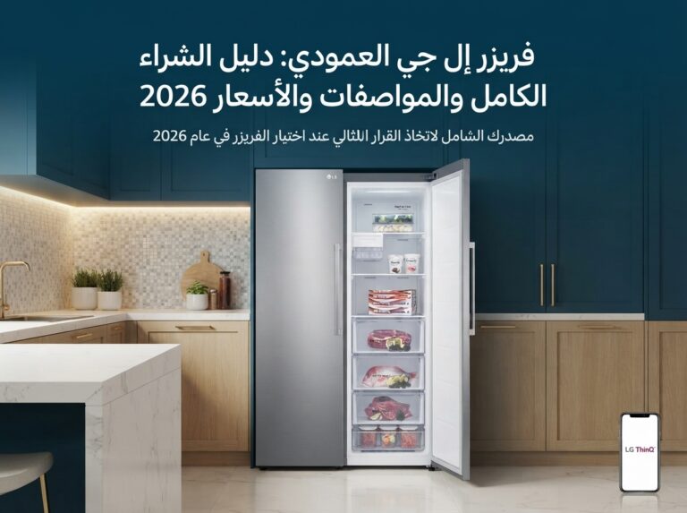 فريزر عمودي ال جي: دليل الشراء الكامل والمواصفات والأسعار 2026